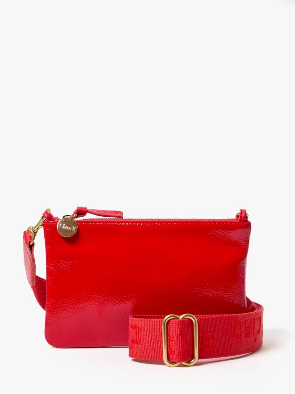 Clare V Red Patent Leather Wallet Clutch